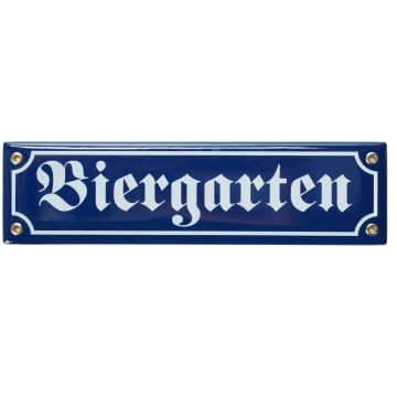 Biergarten banner straat