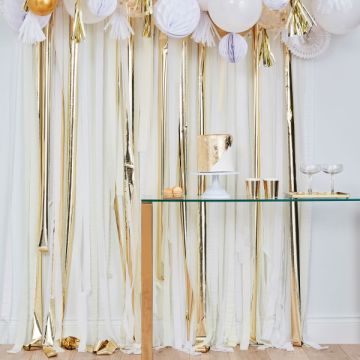 Backdrop goud streamers