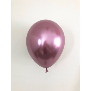 Chroom ballon roze