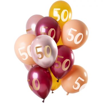 Ballonnen 50 jaar Sarah roze goud