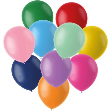 Ballonnen kleur mix, 50 st