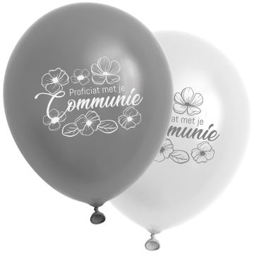 Ballonnen Proficiat met je Communie, 12 st