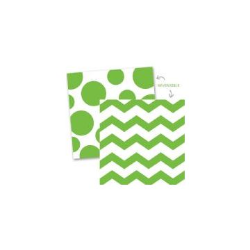 Chevron servetten groen dots
