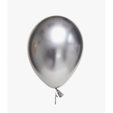 Chroom ballon zilver , 10 st