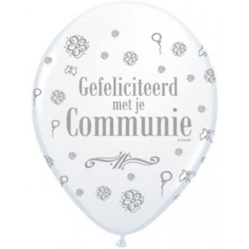 Communie ballon wit