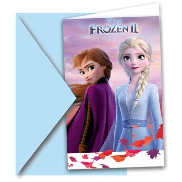 Uitnodiging Frozen, 6 st