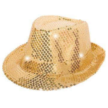 Gouden hoed glitter 