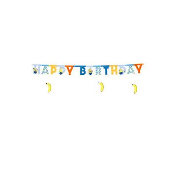 Minions slinger Happy Birthday. Minions versiering voor jouw Feestje!