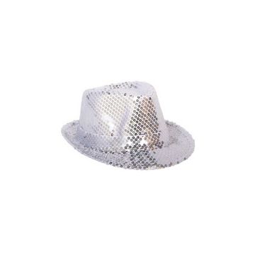 Zilveren hoed glitter