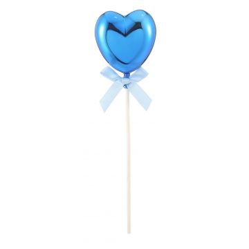 Taarttopper hart blauw