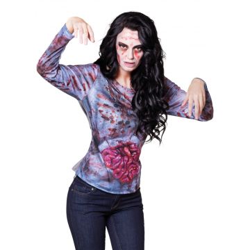Zombie shirt dames maat M/L
