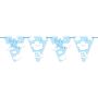 Vlaggenlijn baby shower blauw